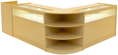 Sagittarius led toonbankset - esdoorn - set 4-delig - helder wit led