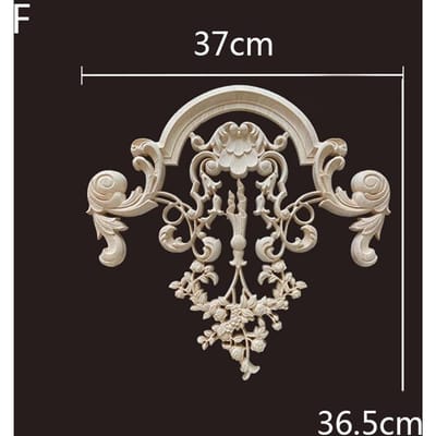 Rubberhoutapplicatie voor meubels Bloemendecoratie Houtsnijwerk Onlays Luxe woonkamerdecoratie Decal Bloemenhuisdecoratie