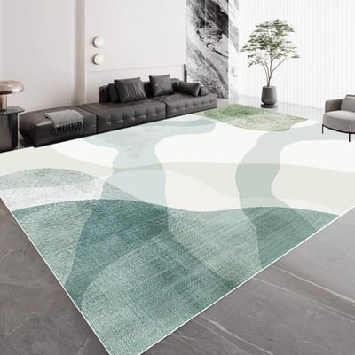 Licht Luxe Groen Geometrisch Groot Woonkamer Tapijt Modern Huisdecoratie Slaapkamer Kleden Zacht Antislip Lounge Sofa Vloermatten 100*160cm
