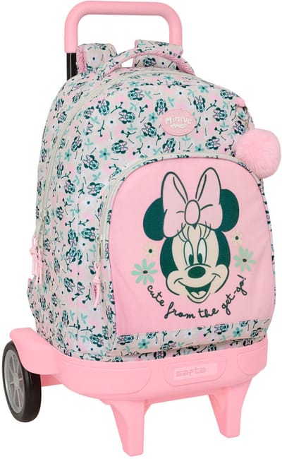 Safta Minnie Mouse Minty 33l 33x45x22cm Rugzak Met Wielen Roze Kinderen