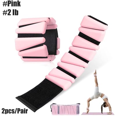 1 Paar 2-4 Lbs Verstelbare Pols Enkelgewichten Siliconen Krachttraining Armbanden Voor Yoga Hardlopen Zwemmen Vrouwen Mannen white