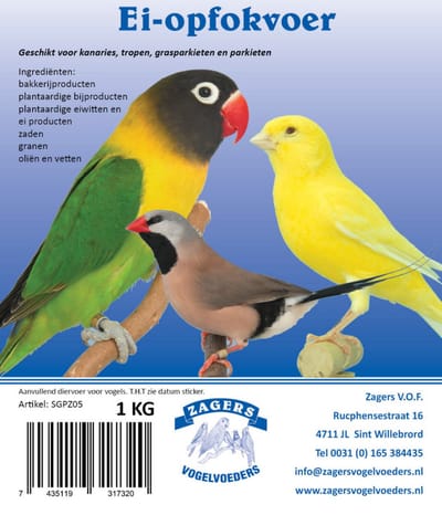 Zagers eivoer - opfokvoer 1 kg