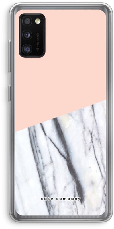 Case Company® - Hoesje geschikt voor Samsung Galaxy A41 hoesje - A touch of peach - Soft Cover Telefoonhoesje - Bescherming aan alle Kanten en Schermrand