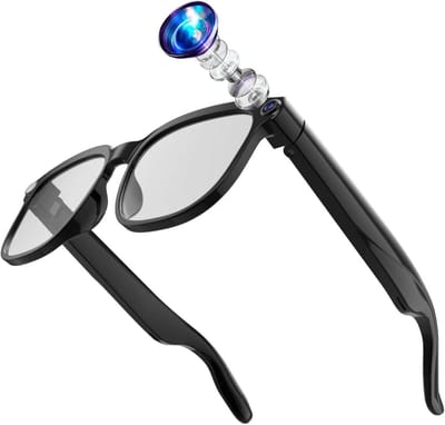 AI-slimme bril - Slimme camera bril - Video opnemen - AI-geassisteerde functies - 17.1 x 6.6 x 5.9 cm - Zwart