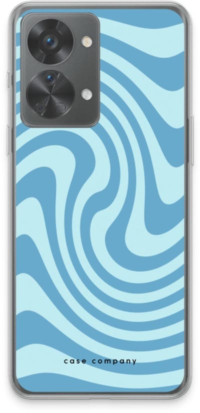 Case Company® - Hoesje geschikt voor OnePlus Nord 2T hoesje - Swirl Blauw - Soft Cover Telefoonhoesje - Bescherming aan alle Kanten en Schermrand