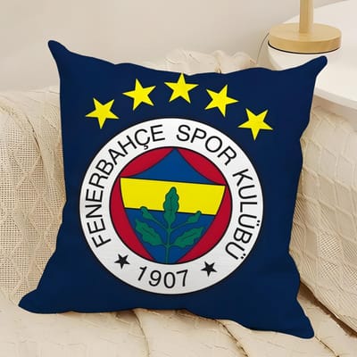 Coole F-FenerbahceS Kussensloop Natuurlijk Linnen Dubbelzijdige Bedrukking Bank Huisdecoratie Kussenhoes 40x40cm