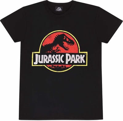 Jurassic Park Classic Logo T-Shirt JUP01106TSB Black-M