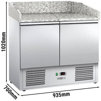 GGM Gastro Pizzakühltisch ECO - 935x700mm - mit 2 Türen Zilver