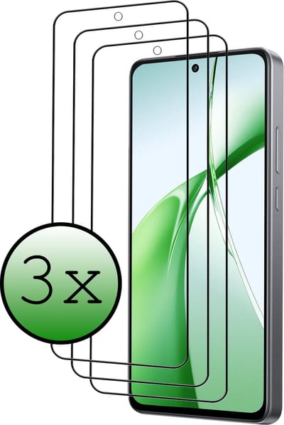 Screenprotector - 3 Stuks Geschikt voor OnePlus Nord CE4 - Full Cover - Beschermglas - Gehard Glas - Tempered Glass - Screen Protector