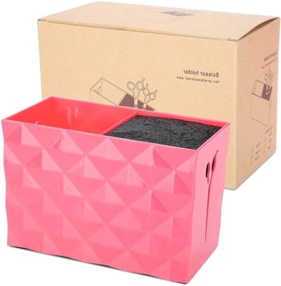 Opbergdoos voor Kappersgereedschap met Schaar, Kam en Haarclip - Organizer voor Dressoir (Rood)