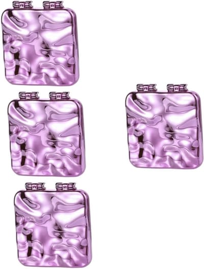 Opklapbare Make-up Spiegels - Mini Zakspiegels - Make-up Bijwerken - Dubbelzijdig Ontwerp - Compact Formaat - Paars