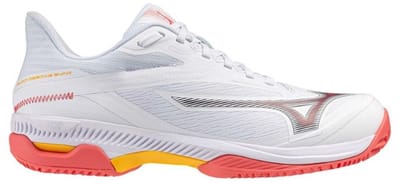 Mizuno Tennisschoen Padelschoen Wave Exceed Court CC Dames Wit Oranje