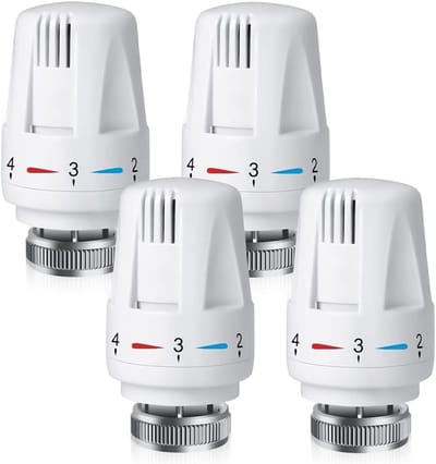 4 Stuks Thermostaatknoppen voor Radiatorverwarming M30 x 1,5 - Verwarmingsregelaar