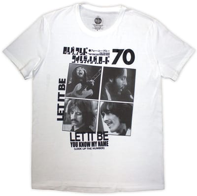 The Beatles - 1970 Heren T-shirt - S - Wit