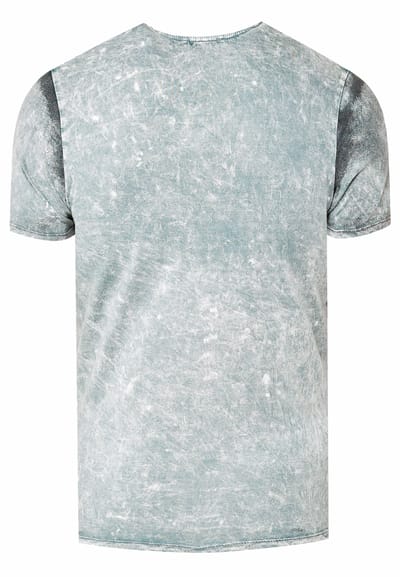 Acid washed T-shirt met prints