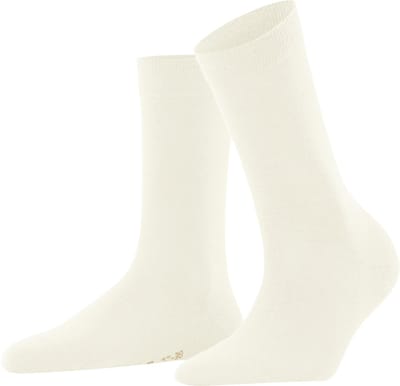 FALKE Softmerino eenkleurig wol katoen sokken dames wit - maat 37-38