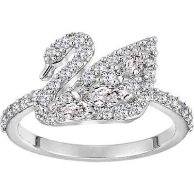 Swarovski Iconische Zwanenmeer Rhodium Plated Ring Damesring 5224478 48 gray