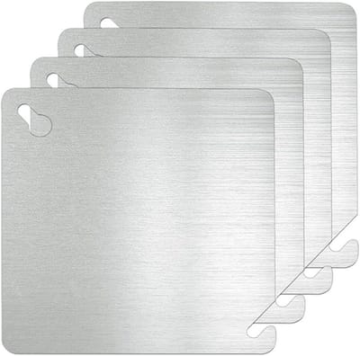Metalen Afdekplaten - Reserve Platen - Elektrische Installatie - Vierkant Plat Ontwerp - 10x10 cm - Blank