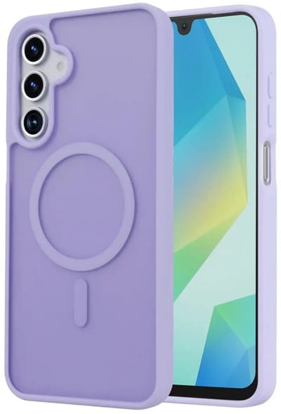 Hoesje Geschikt voor Samsung Galaxy A17 - Compatibel met MagSafe / Qi2 - Matte Beschermhoes - Back Cover met Magneet - Paars