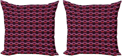 ABAKUHAUS Ikat Kussenhoes Set (2 stuks), abstract geometrisch, 40 cm, veelkleurig