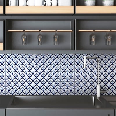 Zelfklevende tegelmuurstickers voor keuken en badkamer - 9 Thimeo Azulejos tegelstickers - 9 stickers 10x10cm