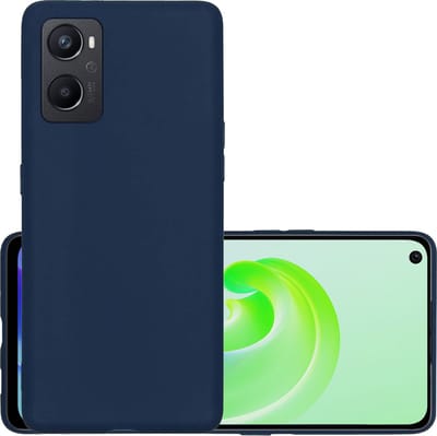 Hoesje - Geschikt voor OPPO A76 - Sterk & Shockproof - Hoes Cover - Siliconen Case - Donkerblauw