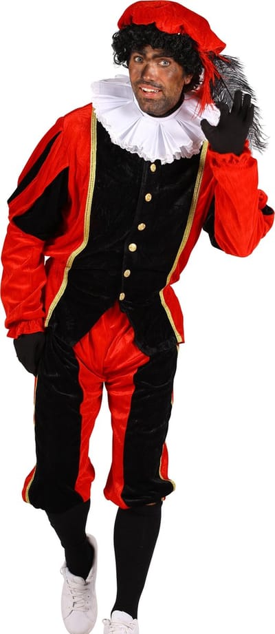 Piet Populair zwart/rood (mt XS)