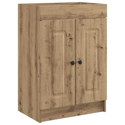 vidaXL - Badkamer - onder - Wastafel - Kast - Artisanaal - eiken - 56 - x - 37,5 - x - 81 - cm