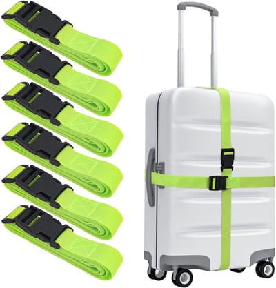 6 Stuks Luchtvaartgoed Bagagebanden met Snelsluiting, Duurzame Nylon Straps voor Reizen en Outdoor Activiteiten