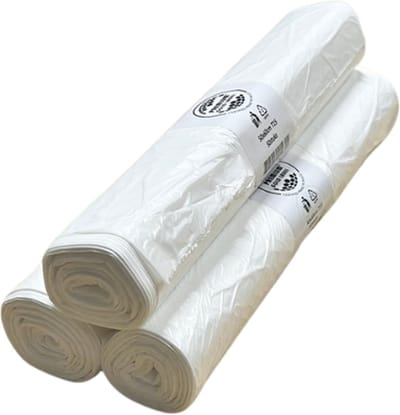 Eleganca stevige HDPE vuilniszakken - 50x60 cm - 150 gebruiksvriendelijke afvalzakken voor pedaalemmers, afvalemmers, inbouwprullenbakken en touch bins - zwarte vuilniszakken - 3 rollen van 50 afvalzakken