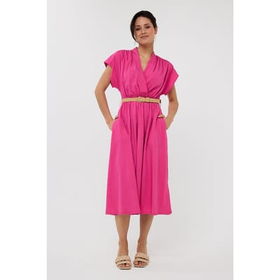 EsQualo Dress Long Wide Pink Größe: 34 | Blusenkleider Outlet | Damen | Rosa