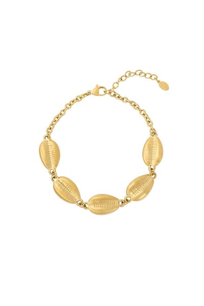 Ik hou van de schelpen armband - Goudkleur