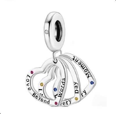 Bedel - Love, Laugh, Live - Sterling Zilver - Hartjes - RomyStones - Kerst Cadeau