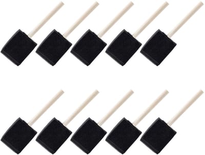 Dailygoods- Aardewerk Spons 10 Stuks - 2 Inch Sponsborstel - Flexibele Schuim Borstel - Precisietoepassing - Hoogwaardige Dichte Schuim - Geschikt voor Ambachten