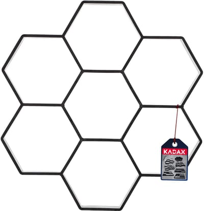 KADAX Stenvorm voor bestrating van kunststof, betonvorm, looppadvorm, bekistingsvorm, springplankvorm, straatsjabloon (29,2 x 28 x 4,4 cm, patroon 2)