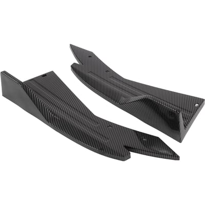 Achterspoiler Bumperlip Diffuser Splitter Canard Beschermer Koolstofvezel Stijl Zijskirt Universele Carrosseriekit voor Auto's black
