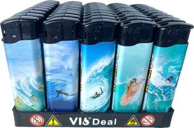 Aanstekers 50 in tray navulbaar- Unilite kliksysteem aansteker - VIO deal elektrisch lighters