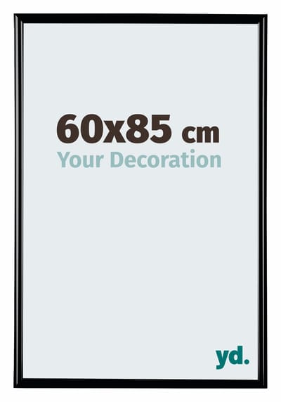 Your Decoration - Fotolijst 60x85 cm - Kunststof - Zwart Hoogglans - Bordeaux