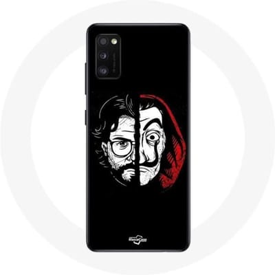 Hoesje - La casa de papel - Samsung Galaxy A41 - Flexibel - Zwart - El Profesor Masker Split