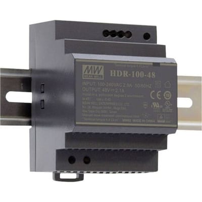 MEAN WELL HDR-100-15 DIN-rail netvoeding 15 V/DC 6.13 A 92 W Aantal uitgangen:1 x Inhoud 1 stuk(s)