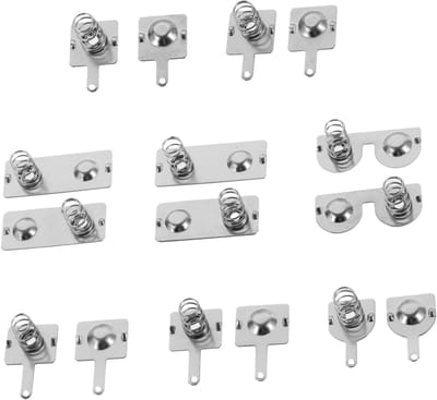 Batterijveer Set - Contactplaten - Apparaat Reparatie - Stabiele Verbinding - 2.8 cm - Zilver
