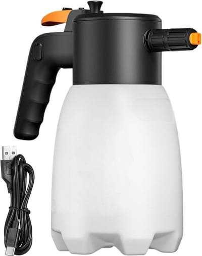 Electric Foam Sprayer, Car Cleaning Tool, Oplaadbare Bottle, 12,5 x 24,5 x 12,4 cm Dichte Foam Output, voor Auto Wash, Onderhoud, Garage, Dagelijks Gebruik Minimizing Inspanning en Maximizing