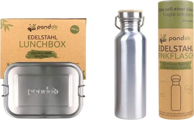 Pandoo Thermosfles - Lunchbox Set - 800 ml - Dubbelwandige Isolatie - BPA-vrij - Herbruikbaar - Waterdicht