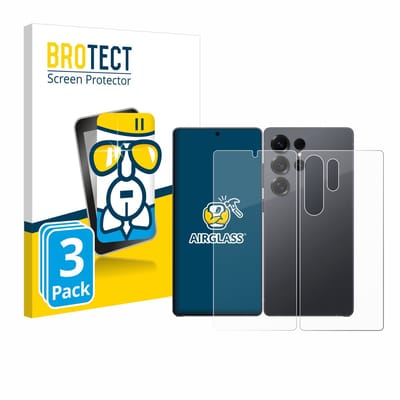 Screenprotector 3 Stuks voor Samsung Galaxy S25 Ultra (Voor+Achter) Beschermglas transparant