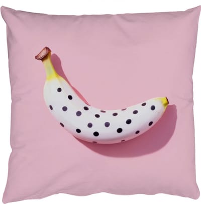 Sierkussens - Kussentjes Woonkamer - 50x50 cm - Banaan - Stippen - roze