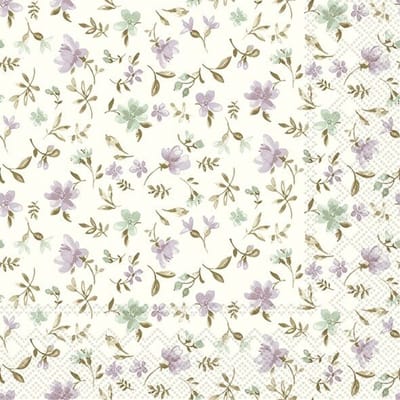 IHR Lunch servetten - Fleurs lilac green