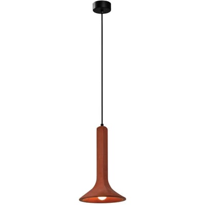 Viokef Funnel hanglamp, beton, rood