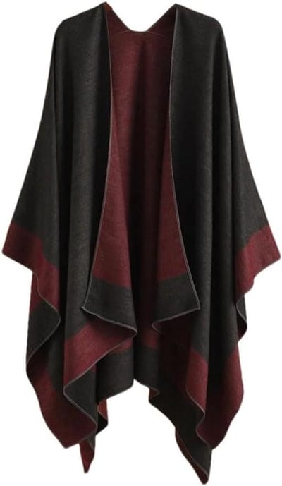 Dames Sjaal Cape - Overslag Sjaal Poncho - Reizen Warm Houden - Effen Kleur Design - Grote Maat - Niet gespecificeerd