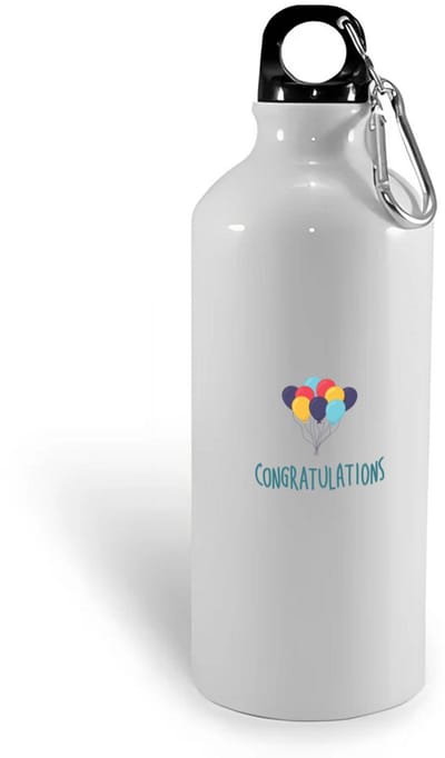 Hacebo® - congratulations waterfles - Felicitatie - iemand die iets heeft behaald of jarig is - verjaardagscadeau - cadeau - kado - geschenk - verjaardag - gefeliciteerd - water fles - 400ML