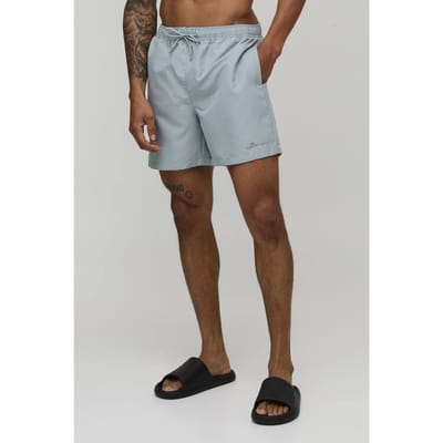Mid Length BM Autograph Swim Short | Grey | Size XS